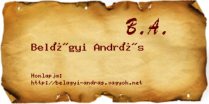 Belágyi András névjegykártya
